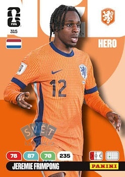Jeremie Frimpong Netherlands Panini FIFA World Cup 2026 Adrenalyn XL #315